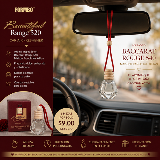6PCS BEAUTIFUL RANGE 520 CAR AIR FRESHNER FBCZ008-24