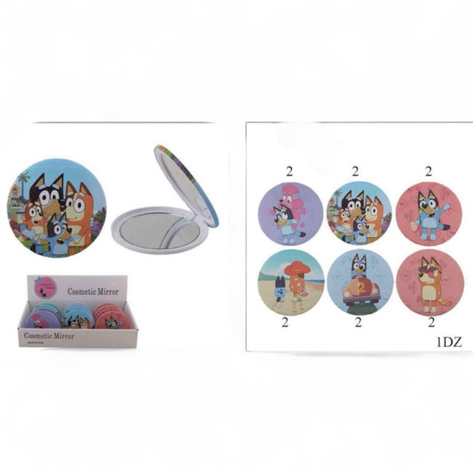 12PCS DISPLAY BLUE DOG & FRIENDS POCKET MIRROR DNV-2828