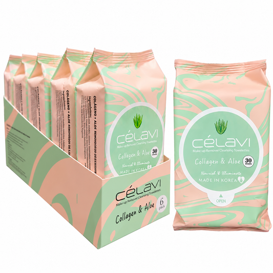 Celavi Makeup Collagen & Aloe  Remover Cleansing Towelettes
