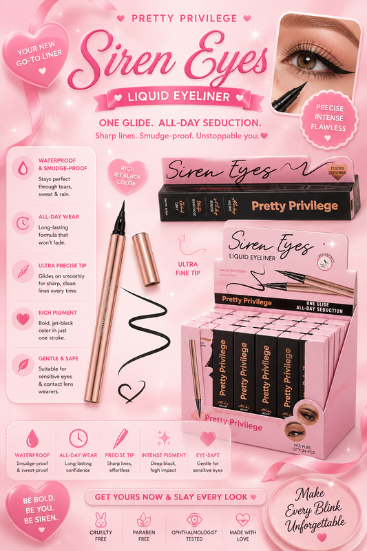 24PCS DISPLAY PRETTY PRIVILEGE SIREN EYES LIQUID EYELINER PLB1