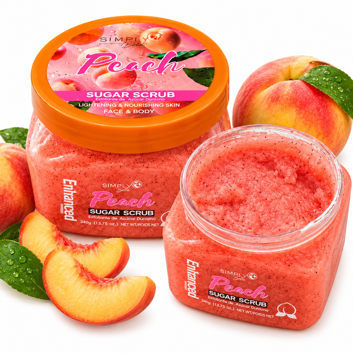 Simply Bella Peach Shea Sugar Scrub