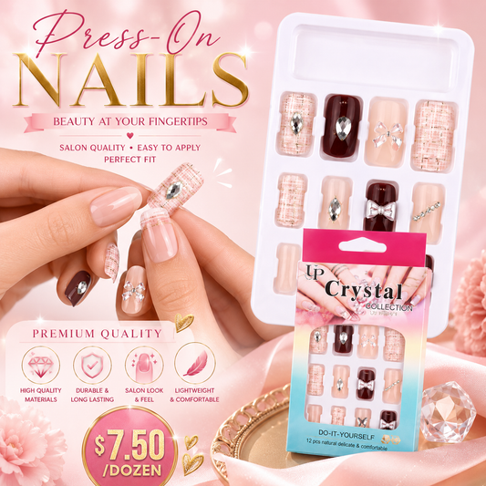 12PCS COQUETTE PRESS ON NAILS ANV-0621