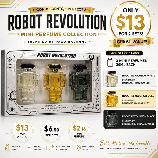 2PCS MEN ROBOT REVOLUTION FRAGRANCE 3PCS SET 6569