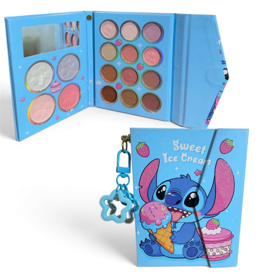 Paleta de sombras de ojos Blue Sweet Ice Cream con llavero colgante