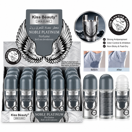 Desodorante Roll-On Kiss Beauty Men Noble Platinum