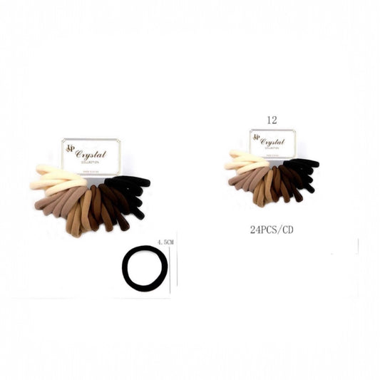 MINI BROWN SCRUNCHIES 12 PCS PACK DHP 0138E