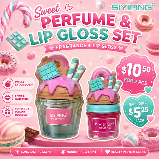 2PCS VANILLA MINI PERFUME WITH LIP GLOSS SYP-ST121