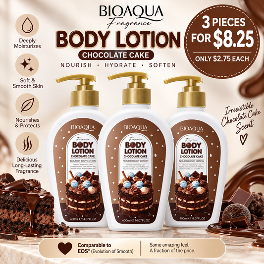 3PCS BIOAQUA CHOCOLATE CAKE BODY LOTION
