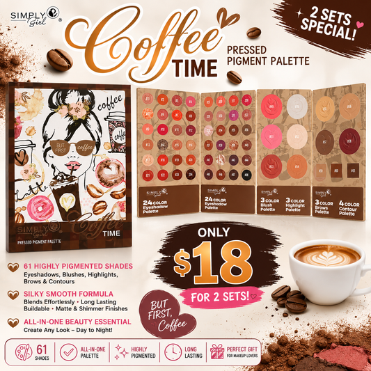 2PCS SIMPLY BELLA COFFEE TIME BOOK PALETTE S112