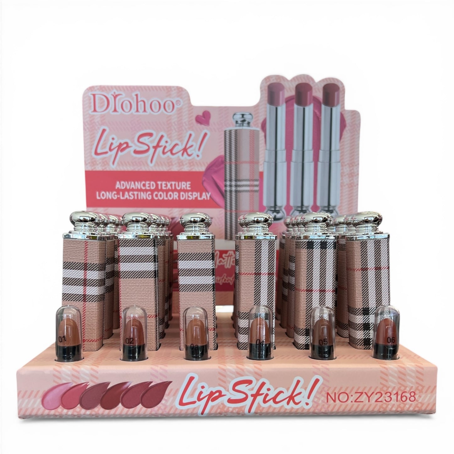 24PCS DISPLAY DROHOO BBERRY NUDE LIPSTICKS