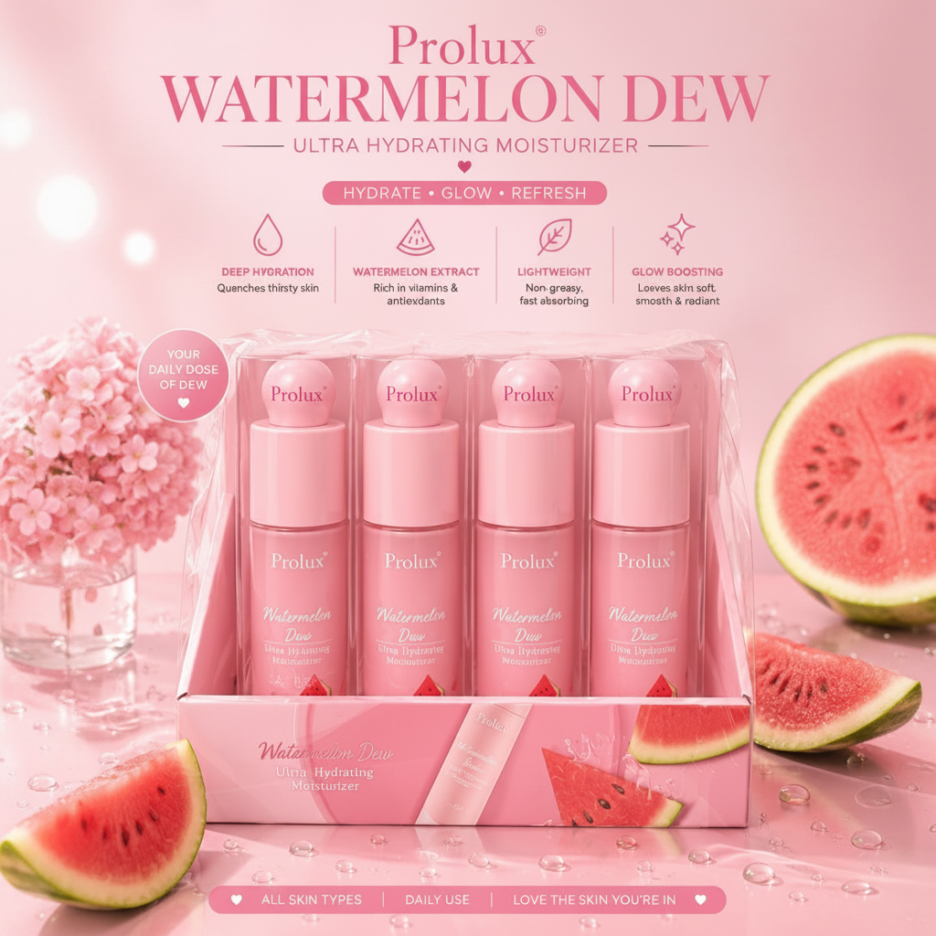 12PCS DISPLAY PROLUX WATERMELON DEW MOISTURIZER A102