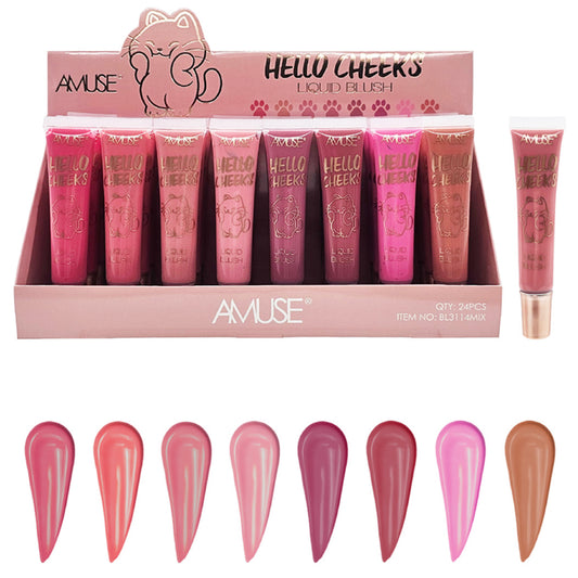 AMUSE HELLO CHEEKS LIQUID BLUSH BL3114MIX 24PCS DISPLAY #90