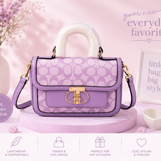 1PCS PURPLE C&C PURSE  WITH WALLET XFT-9095-ALVD