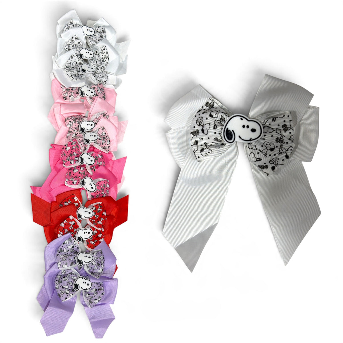 White Dog Hair Bows