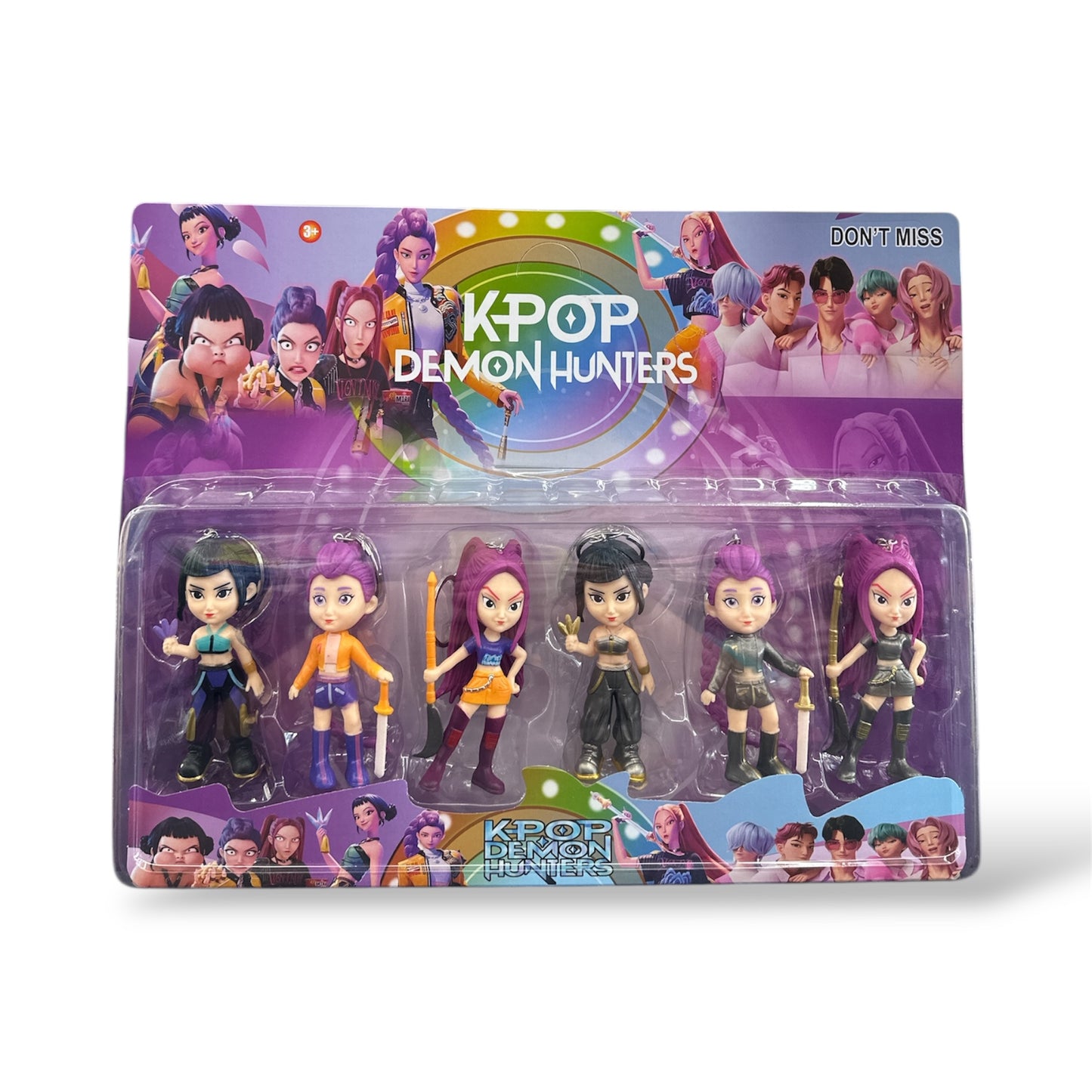 2PCS PACK K POP KEYCHAIN MINI FIGURES 6PCS 7620