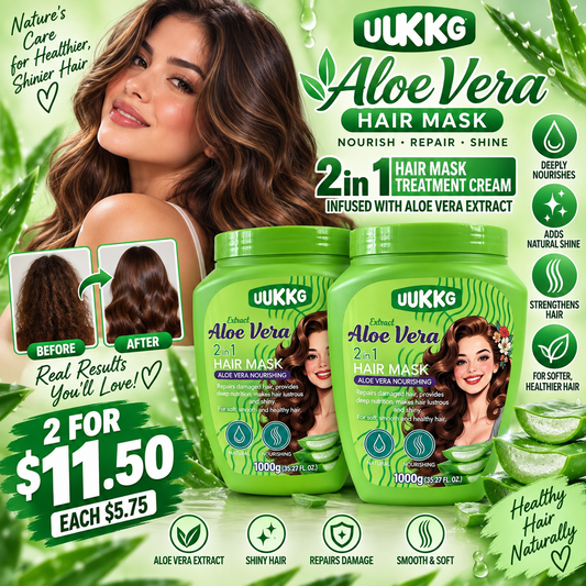 2PCS UUKKG ALOE VERA EXTRACT  HAIR TREATMENT CREAM UU4259