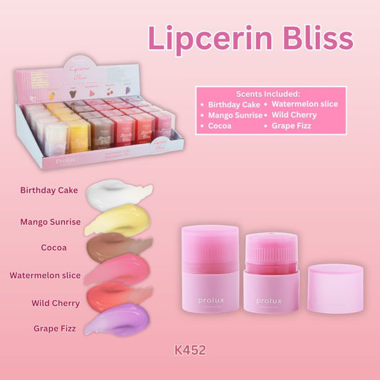 24PCS DISPLAY PROLUX LIPCERIN BLISS LIP MASK K-452