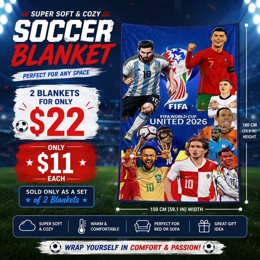 2PCS UNITED FIFA TEAM 2026  BLANKET
