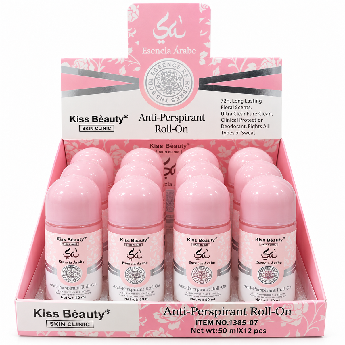 Kiss Beauty Pink Yara Roll On Deodorant