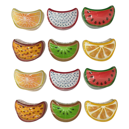 12PCS PACK GLOSSY FRUITS HAIR CLIPS