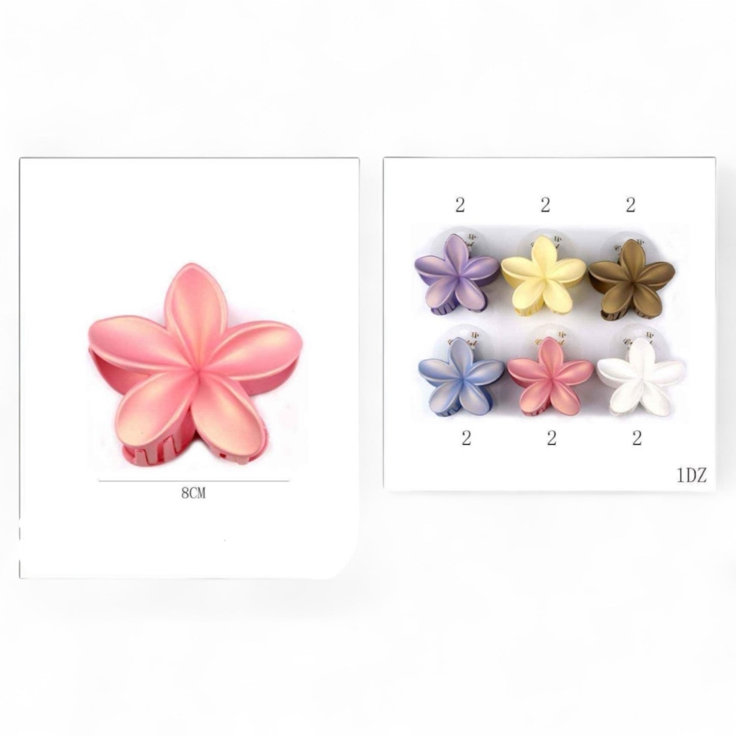 12PCS HALO GRAPHIC FLOWER HAIR CLIPS YCP-3735