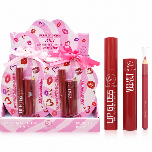 Lucky Model Kiss Kit de labios 3 EN 1