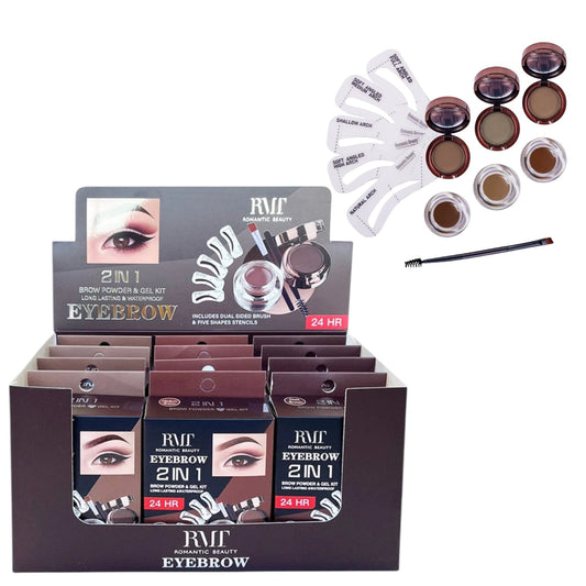 EYEBROW KIT 2 IN 1 BROW POWDER & GEL KIT