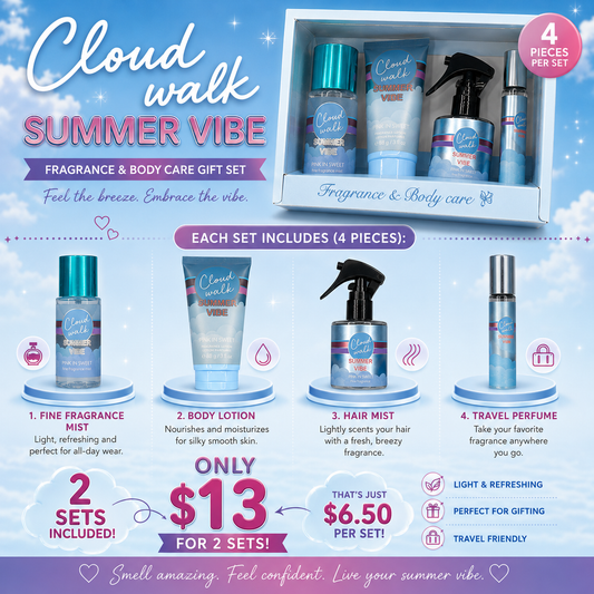 2PCS SET PAMPER ME FRAGANCE CLOUD WALK 4PCS BLUE-01