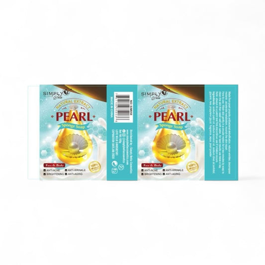 12PCS DISPLAY SIMPLY BELLA NATURAL EXTRACTS PEARL SPONGE SOAP SIM058