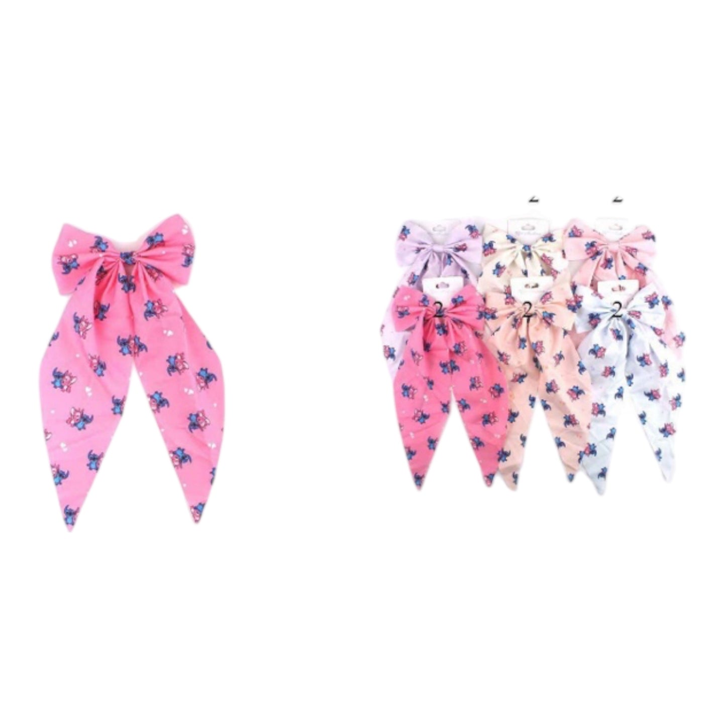 12PCS PACK BLUE ST JUMBO HAIR BOWS MKC-4919