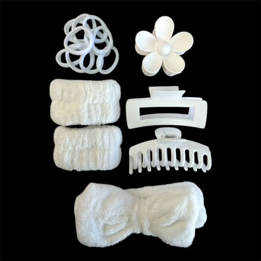 3PCS WHITE BEAUTY SPA SET