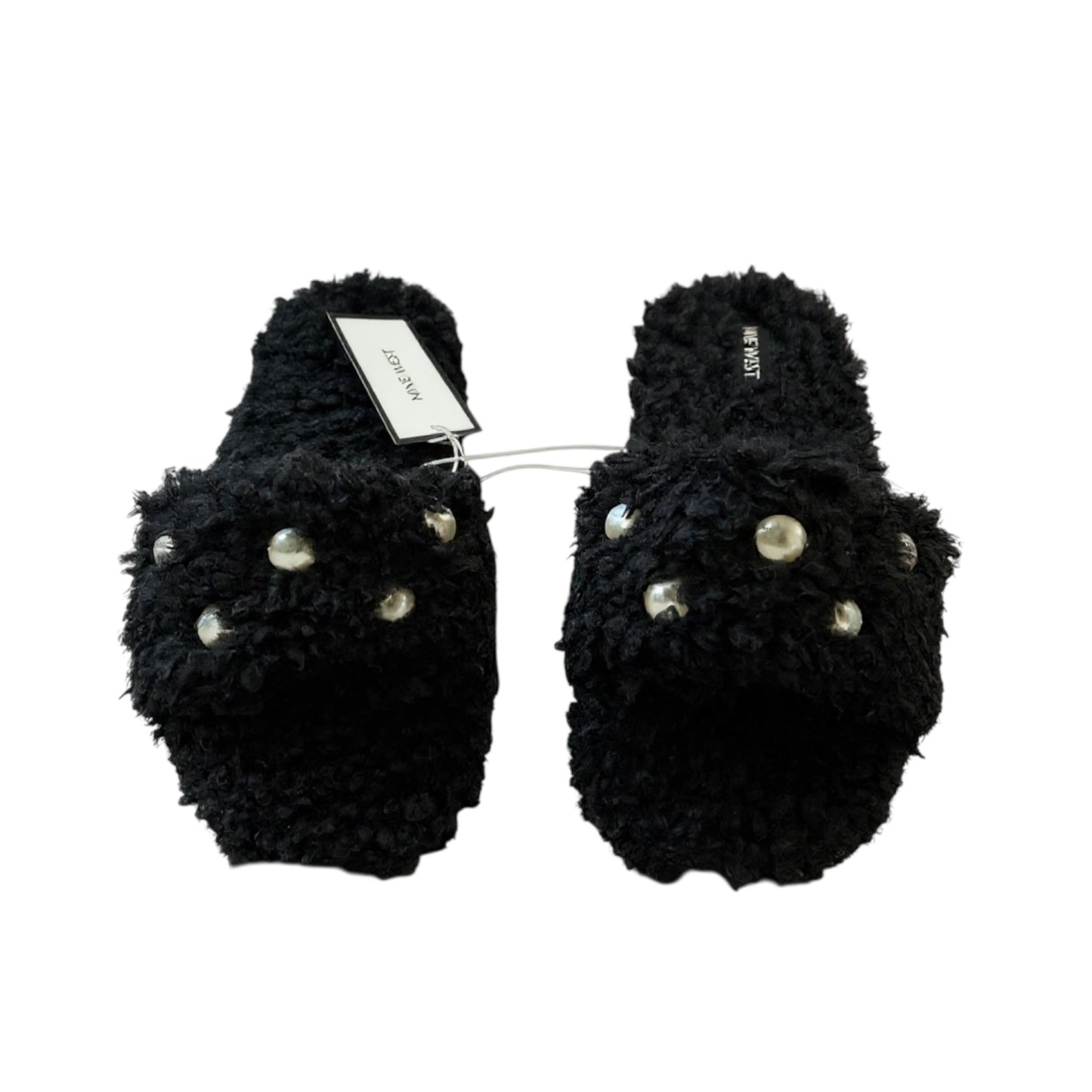 12PCS NINE  WEST FLUFFY SLIPPER WITH PEARLS