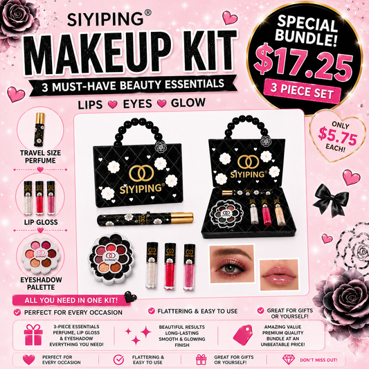 3PCS SIYIPING DARK C&C PURSE 6PCS MAKE UP DUO SET  SYP-ST20
