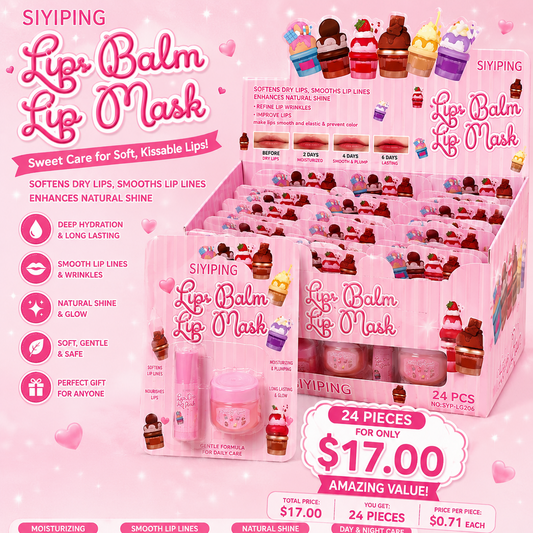 24PC DISPLAY SIYIPING LIP BALM & LIP MASK SYP-LG206
