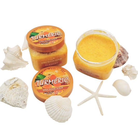 3PCS SIMPLY BELLA TURMERIC SHEA SUGAR SCRUB SIB1003