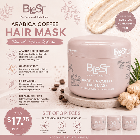 3PCS BLEST ARABICA COFFEE HAIR MASK BH720