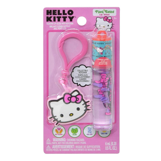 12 PCS  HELLO KITTY FLOATING LIP GLOSS WITH KEYCHAIN #HK1097GG
