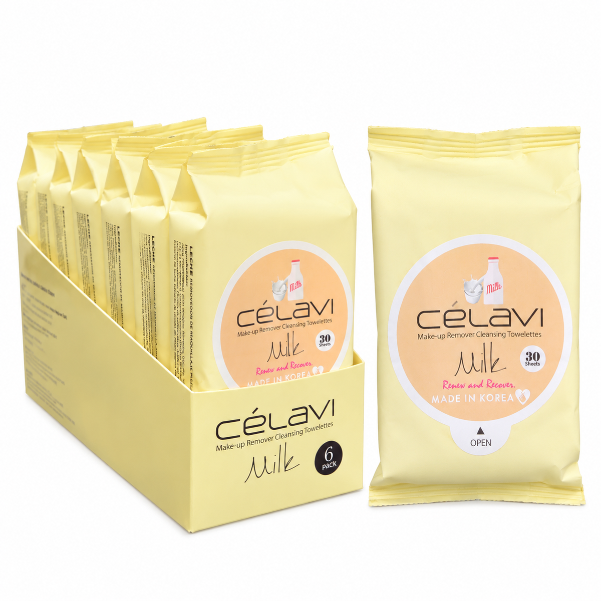 Celavi Makeup Milk Remover Cleansing Towelettes