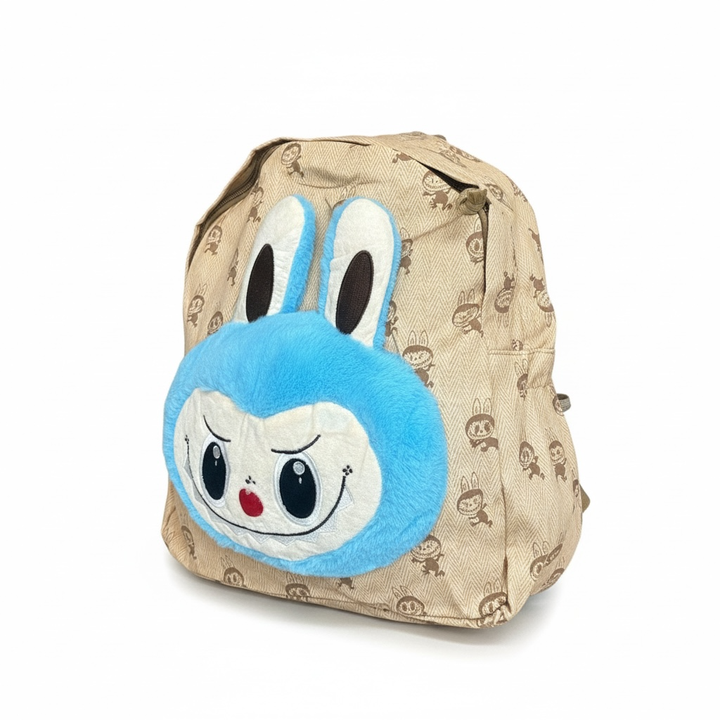 3PCS PACK BACKPACK BROWN WITH BLUE