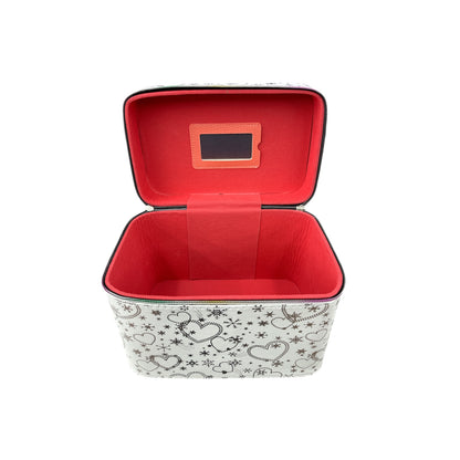 NOSTALGIC 2000’s WHITE 3PCS CARRY MAKEUP BOX