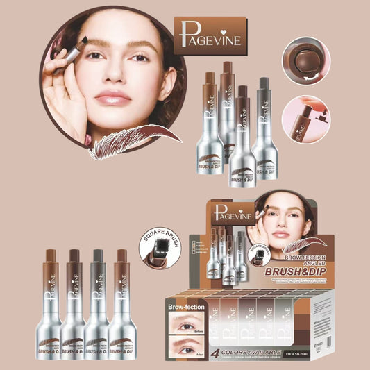 48PCS PAGEVINE BROW-FECTION ANGLED BRUSH & DIP P0801