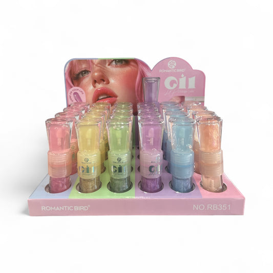 24PCS DISPLAY ROMANTIC BIRD LIP CHANGE COLOR RB351