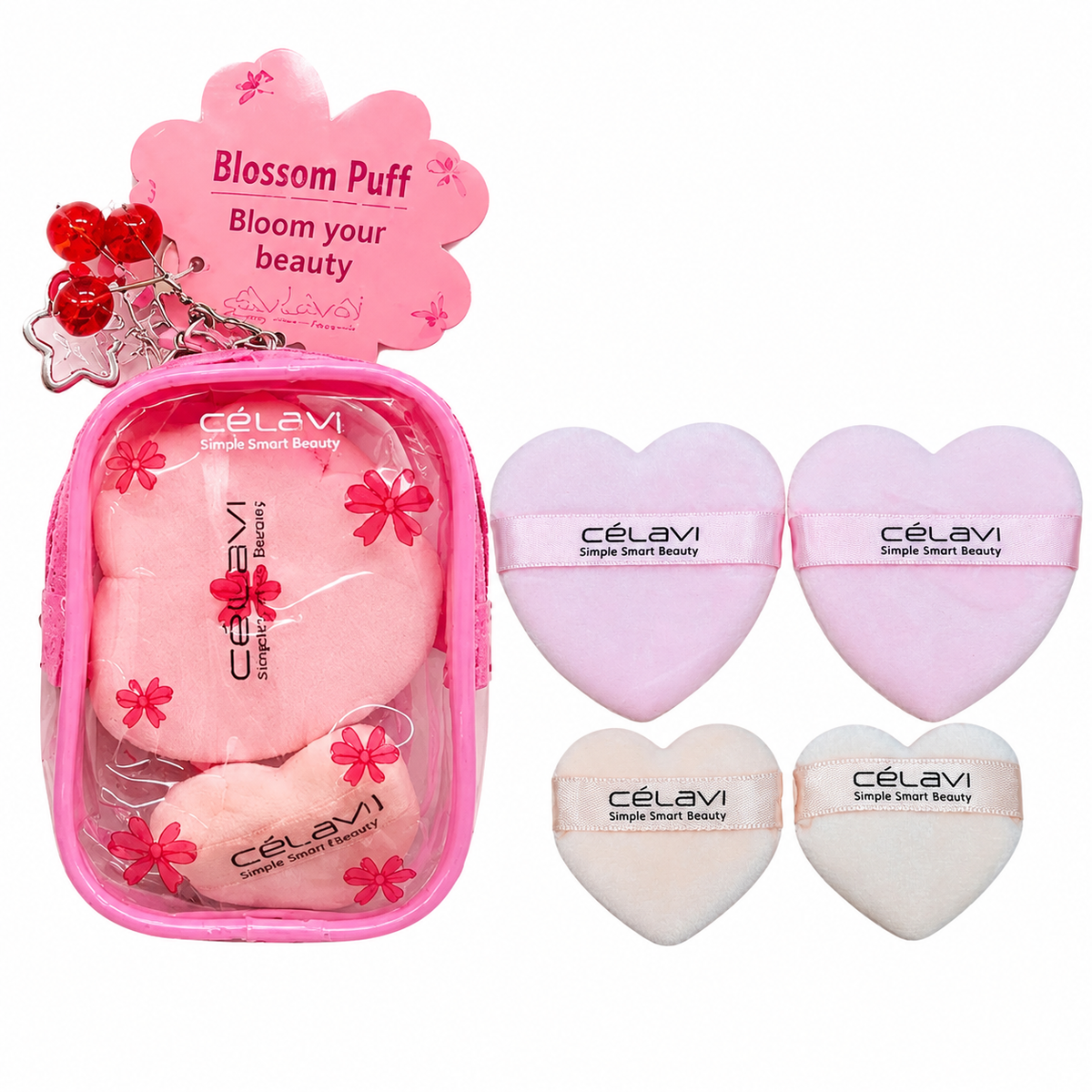 Celavi Make Up Puffs Coquette With Mini Bag