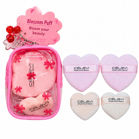 Esponjas de maquillaje Celavi Coquette con mini bolso