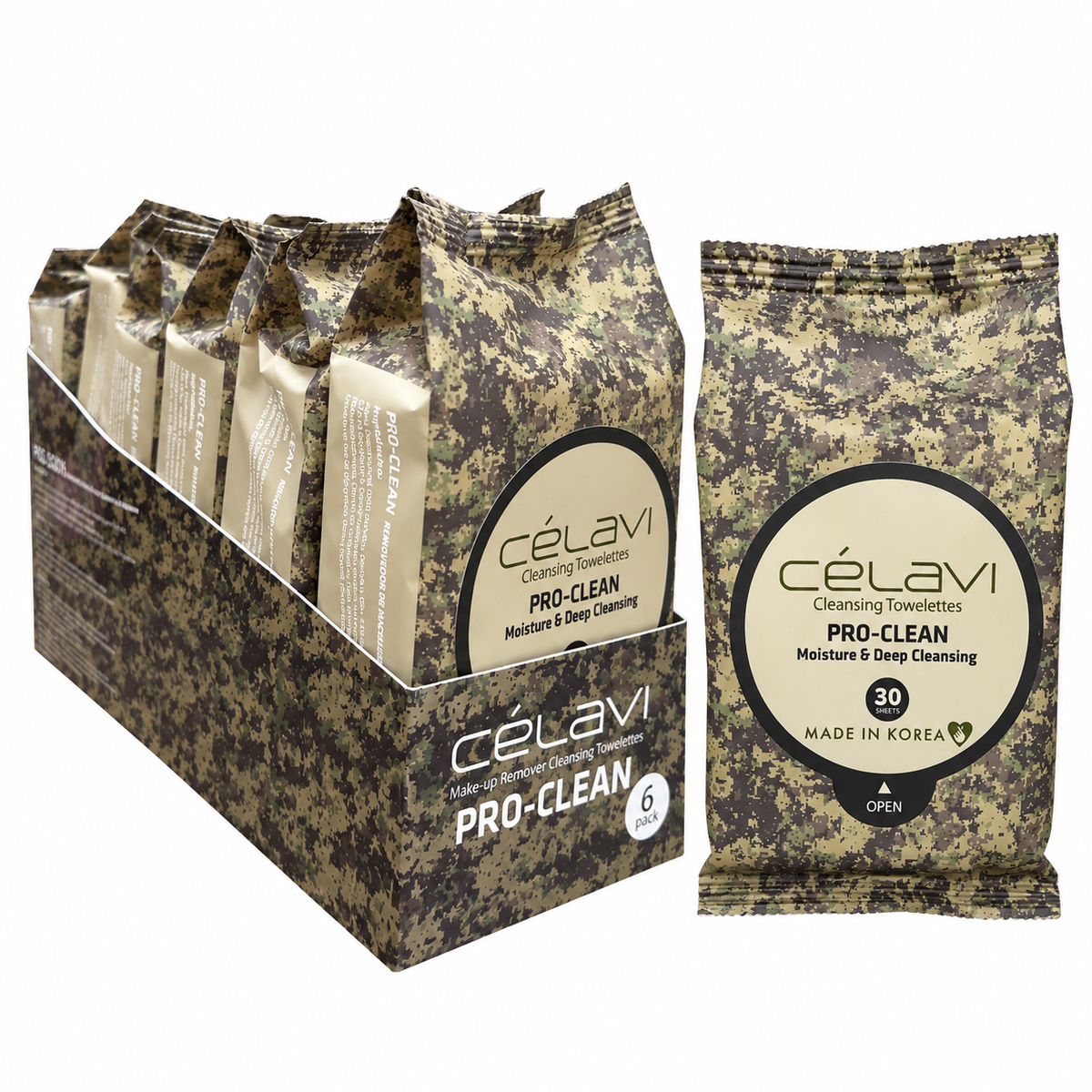 Celavi Makeup Pro-Clean Remover Cleansing Towelettes