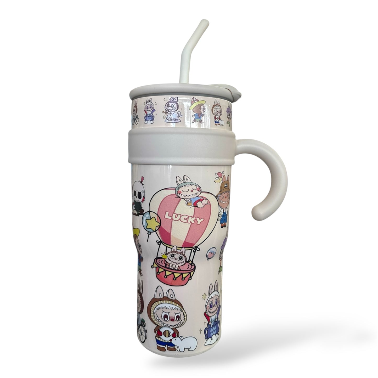 2PCS BEIGE  MONSTER STEEL VACUUM TUMBLER