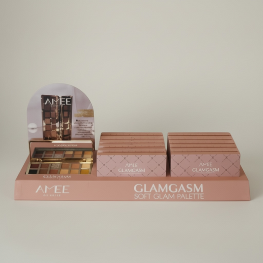 12PCS + 1 FREE TESTER DISPLAY AMEE BEAUTY NUDEGASM NATURAL PALETTE ES12