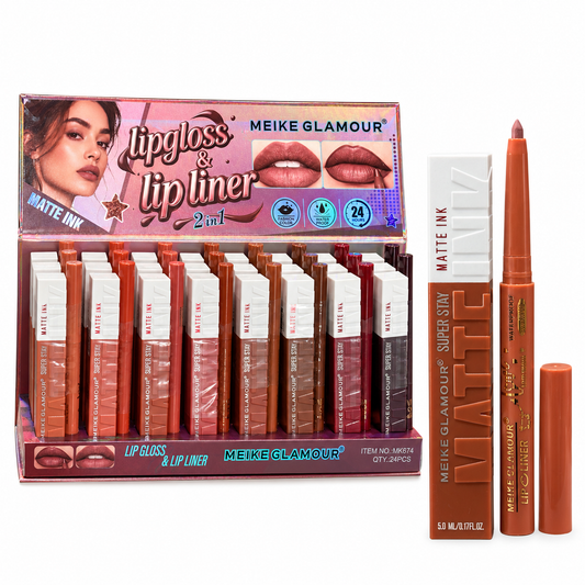 Meike Glamour Set Lipgloss & Lipliner Matte