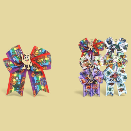 12PCS PACK BRAIN ROT HAIR BOWS MKC-4993