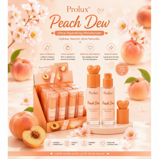 12PCS DISPLAY PROLUX PEACH DEW MOISTURIZER A-116